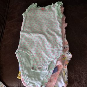 3-6m Baby Girl Tank Onsie